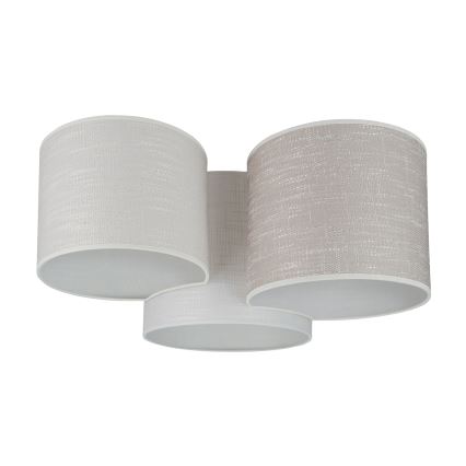 Brilagi - Griestu gaismeklis SNAKE 3xE27/15W/230V 50x57 cm pelēks/krēmīgs