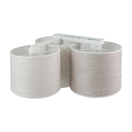 Brilagi - Griestu gaismeklis SNAKE 3xE27/15W/230V 50x57 cm pelēks/krēmīgs