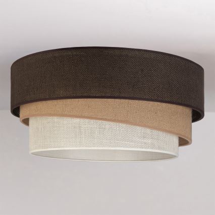Brilagi - Griestu gaismeklis TRIO 1xE27/60W/230V Ø 40 cm brūna/bēša/balta