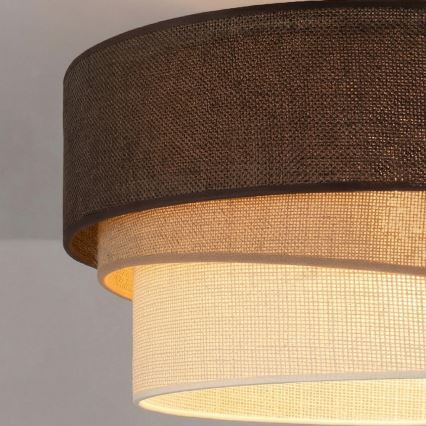 Brilagi - Griestu gaismeklis TRIO 1xE27/60W/230V Ø 40 cm brūna/bēša/balta