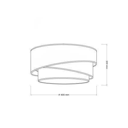 Brilagi - Griestu gaismeklis TRIO 1xE27/60W/230V Ø 40 cm brūna/bēša/balta