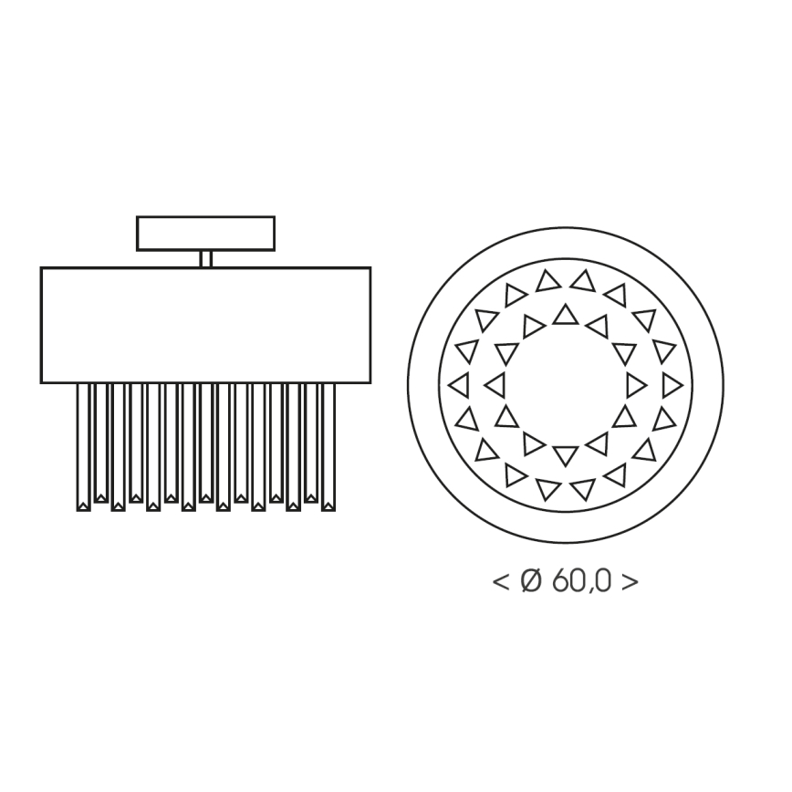 Brilagi - Griestu gaismeklis VERVE, 6x E14/40 W, 230 V, Ø 60 cm, melns