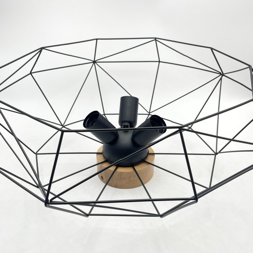 Brilagi - Griestu gaismeklis WOODY BASKET 3xE27/60W/230V Ø 60 cm ozols