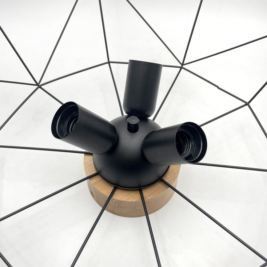 Brilagi - Griestu gaismeklis WOODY BASKET 3xE27/60W/230V Ø 60 cm ozols