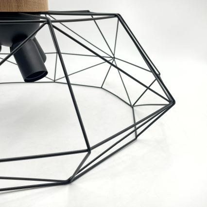 Brilagi - Griestu gaismeklis WOODY BASKET 3xE27/60W/230V Ø 60 cm ozols