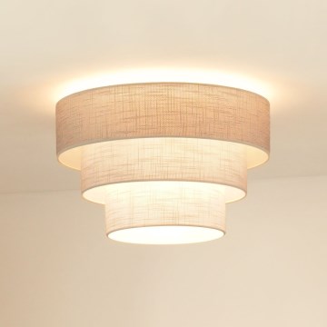 Brilagi - Griestu lampa ALASKA LUNETA 1xE27/15W/230V d. 45 cm pelēka/krēmkrāsa
