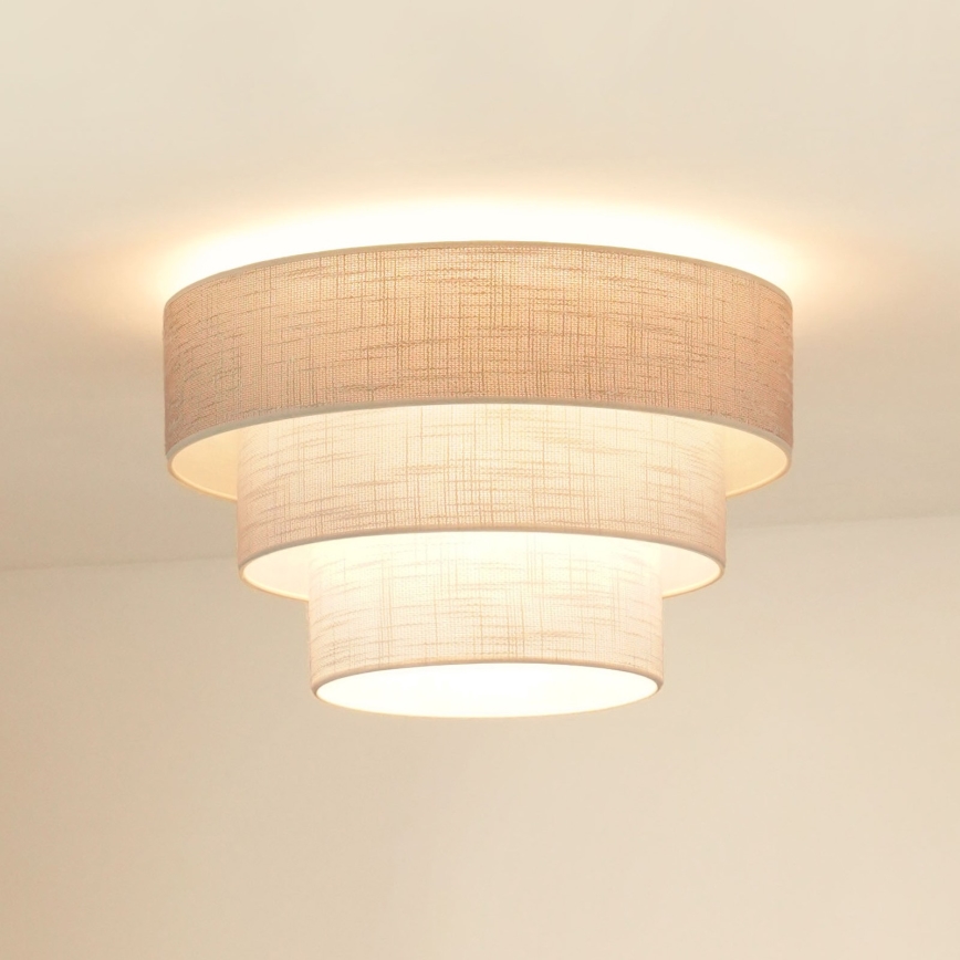 Brilagi - Griestu lampa ALASKA LUNETA 1xE27/15W/230V d. 45 cm pelēka/krēmkrāsa