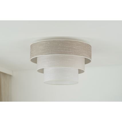 Brilagi - Griestu lampa ALASKA LUNETA 1xE27/15W/230V d. 45 cm pelēka/krēmkrāsa