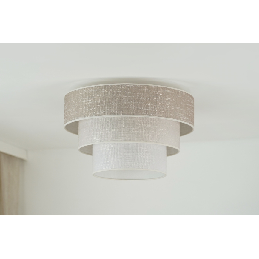 Brilagi - Griestu lampa ALASKA LUNETA 1xE27/15W/230V d. 45 cm pelēka/krēmkrāsa