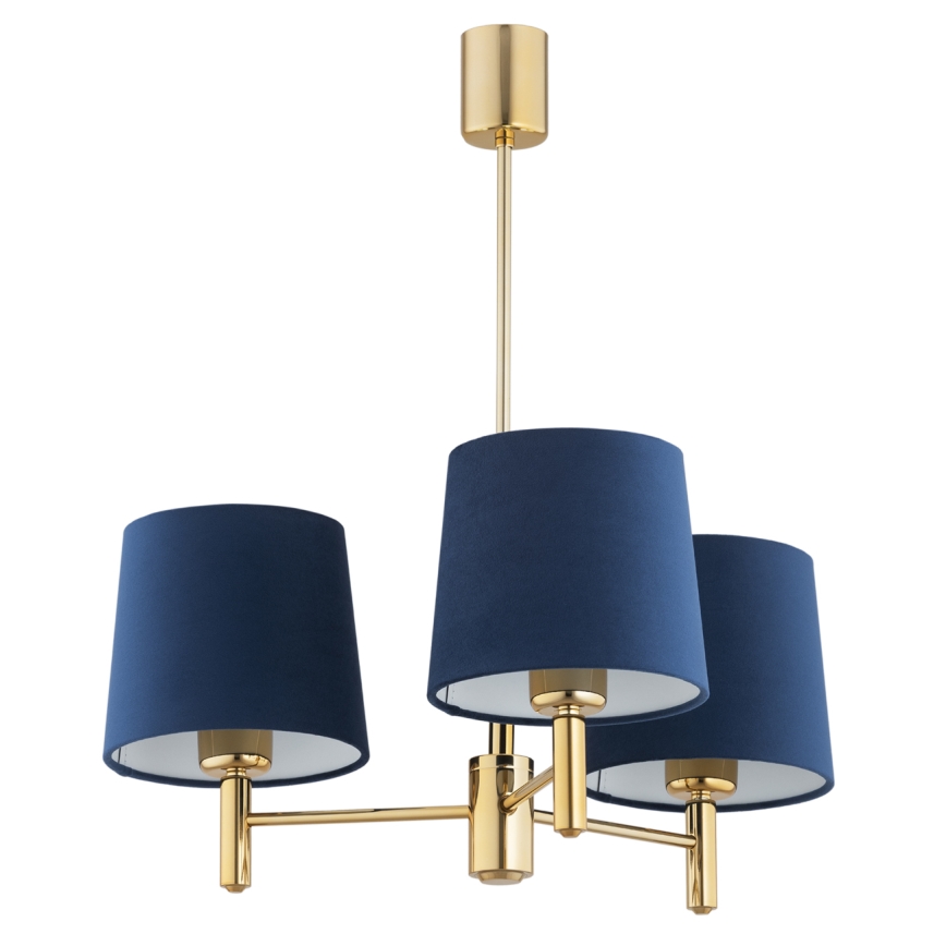 BRILAGI - Griestu lampa ar stieni MONTE 3xE27/60W/230V zila/zelta