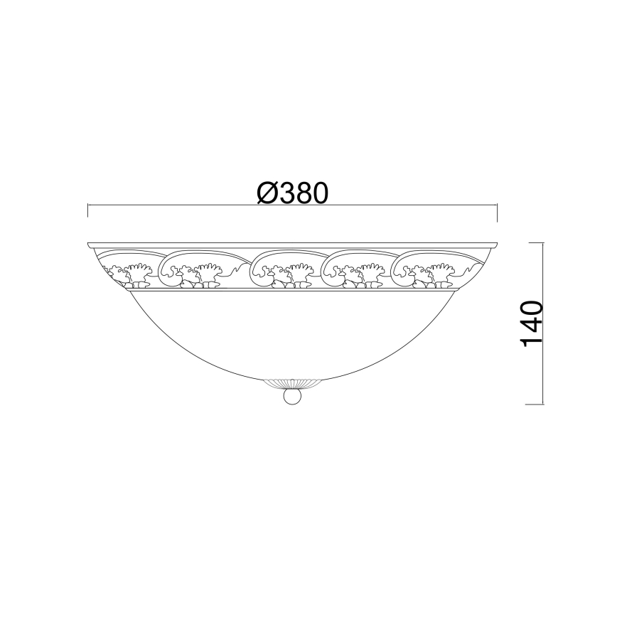 Brilagi - Griestu lampa ARIADNA 3xE27/60W/230V zelta/krēmkrāsa/patina