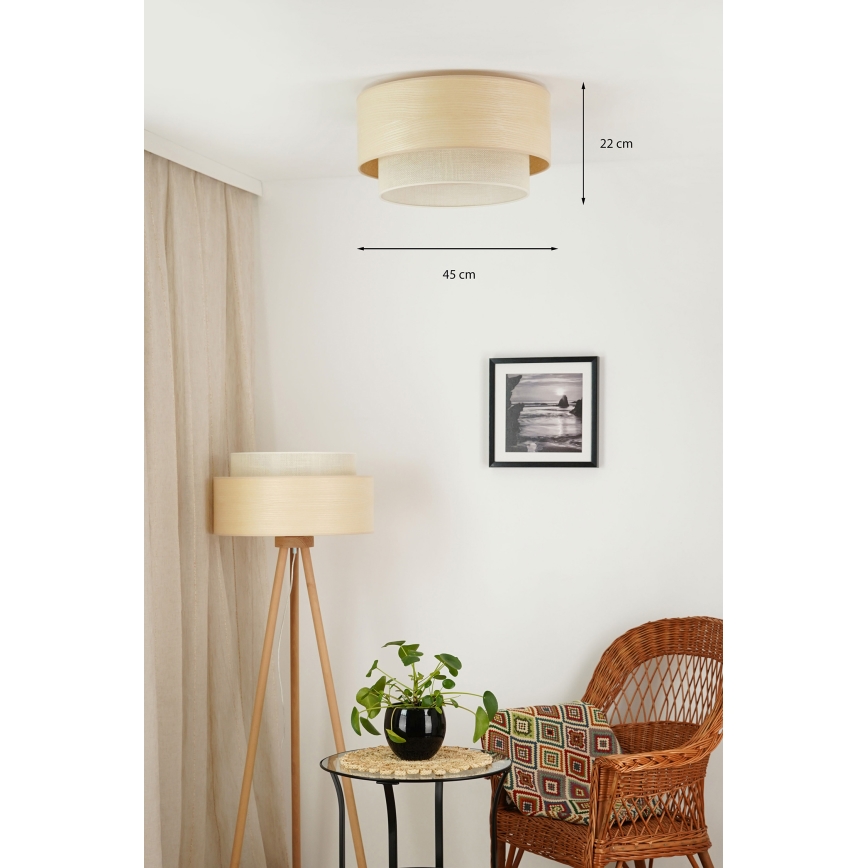 Brilagi - Griestu lampa ARIZONA BOHO 1xE27/15W/230V d. 45 cm bēša