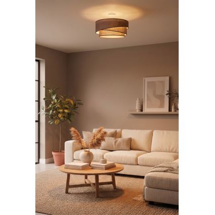 Brilagi - Griestu lampa ARROW, piestiprināma, 1xE27/60W/230V, diametrs 45 cm, brūna