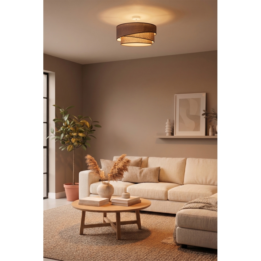 Brilagi - Griestu lampa ARROW, piestiprināma, 1xE27/60W/230V, diametrs 45 cm, brūna