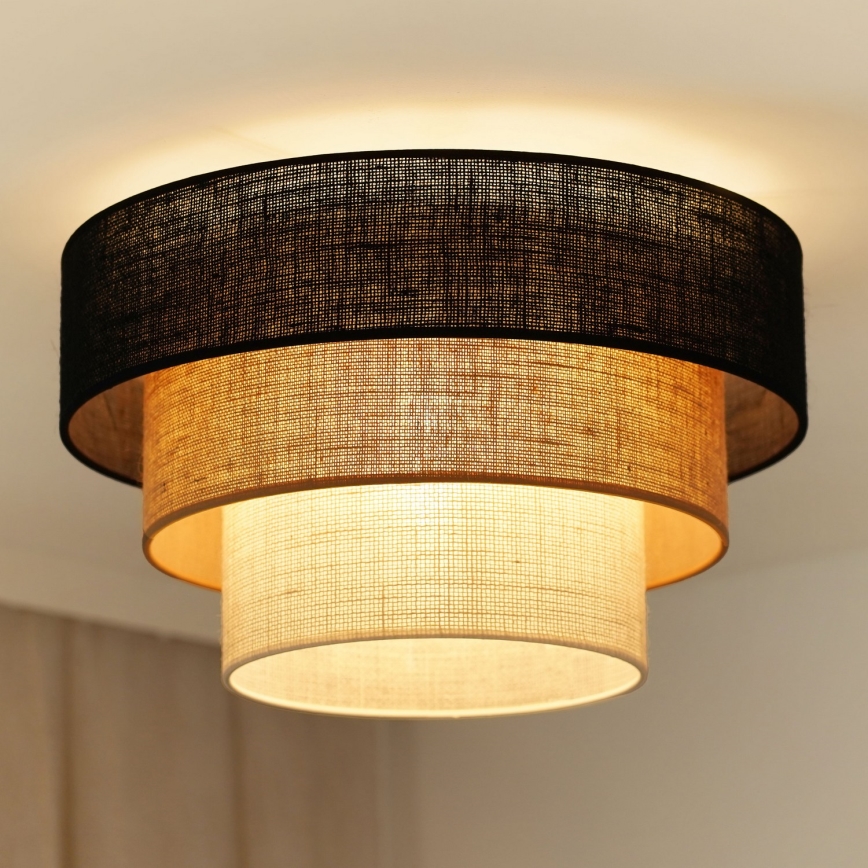 Brilagi - Griestu lampa ASPEN LUNETA 1xE27/15W/230V d. 45 cm melna/bēša/krēmkrāsa