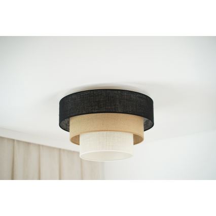 Brilagi - Griestu lampa ASPEN LUNETA 1xE27/15W/230V d. 45 cm melna/bēša/krēmkrāsa