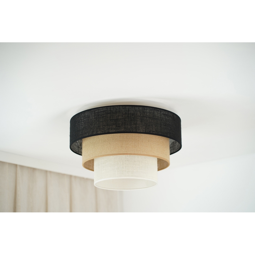 Brilagi - Griestu lampa ASPEN LUNETA 1xE27/15W/230V d. 45 cm melna/bēša/krēmkrāsa