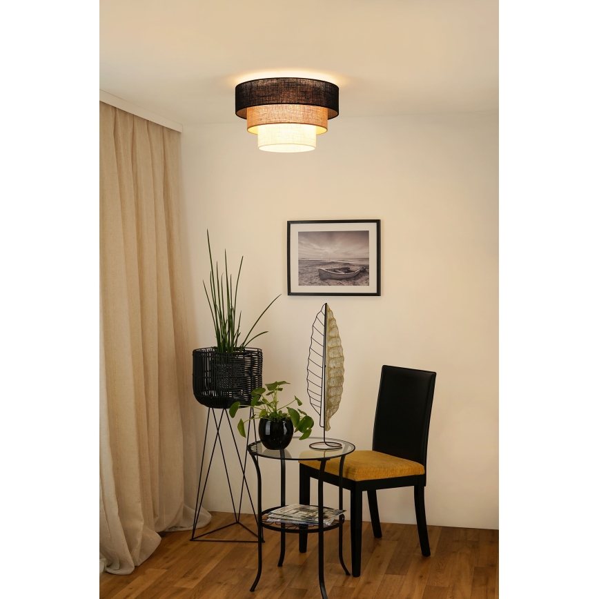 Brilagi - Griestu lampa ASPEN LUNETA 1xE27/15W/230V d. 45 cm melna/bēša/krēmkrāsa