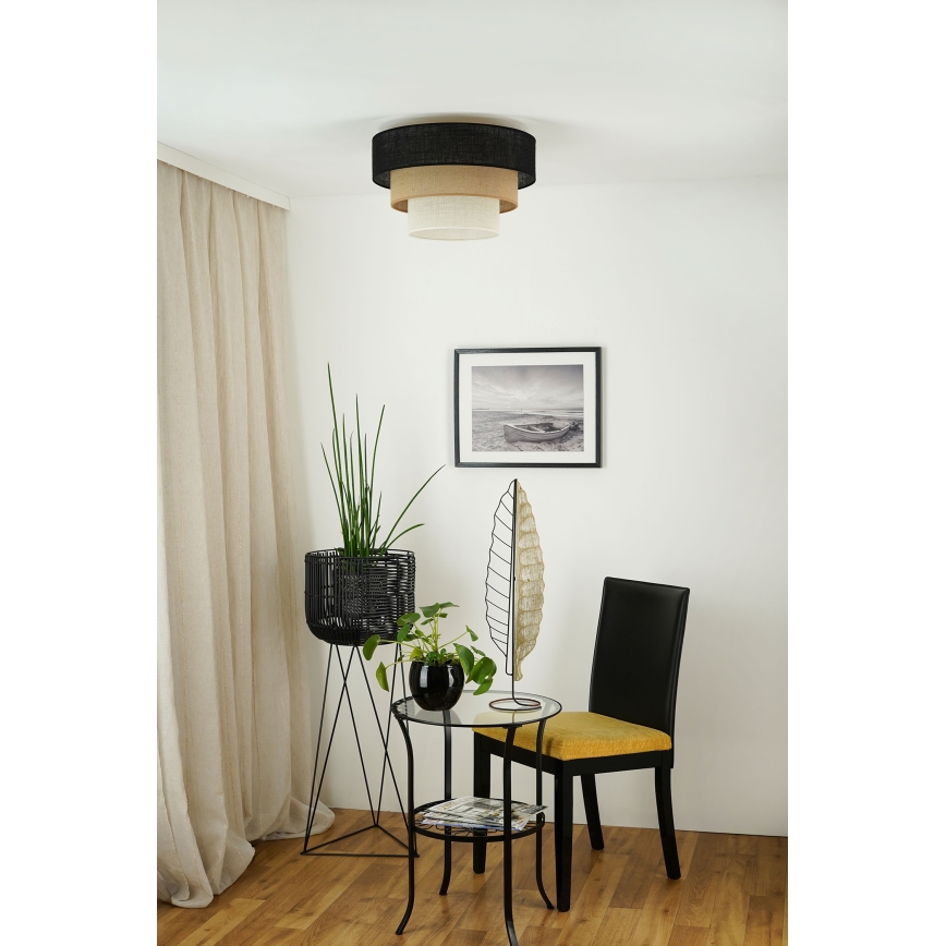 Brilagi - Griestu lampa ASPEN LUNETA 1xE27/15W/230V d. 45 cm melna/bēša/krēmkrāsa