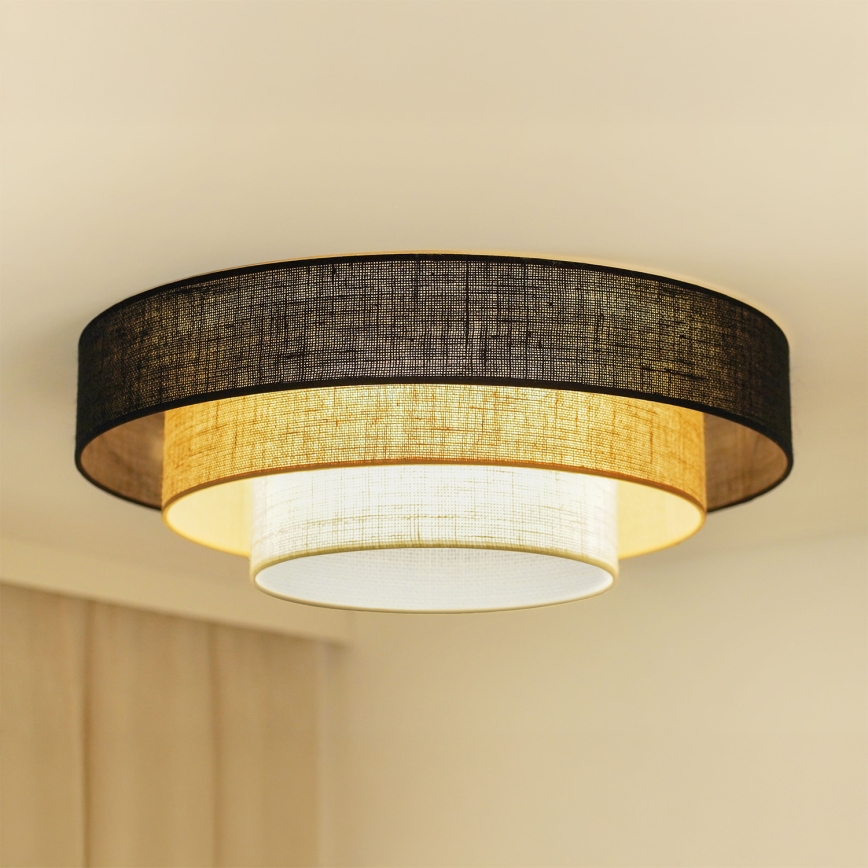 Brilagi - Griestu lampa ASPEN LUNETA LED/12W/230V d. 60 cm 3000K/4000K/6400K melna/bēša/krēmkrāsa