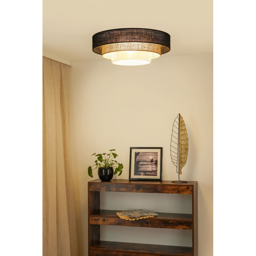 Brilagi - Griestu lampa ASPEN LUNETA LED/12W/230V d. 60 cm 3000K/4000K/6400K melna/bēša/krēmkrāsa