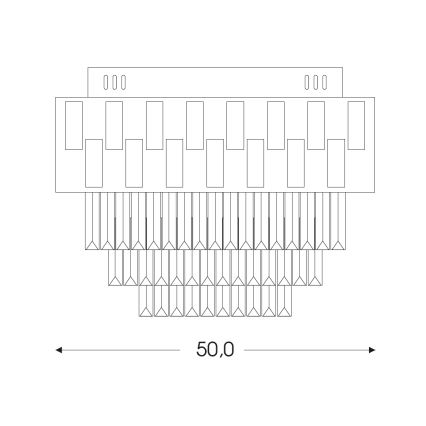 BRILAGI - Griestu lampa AURELIA 5xE14/40W/230V Ø 50 cm zelta