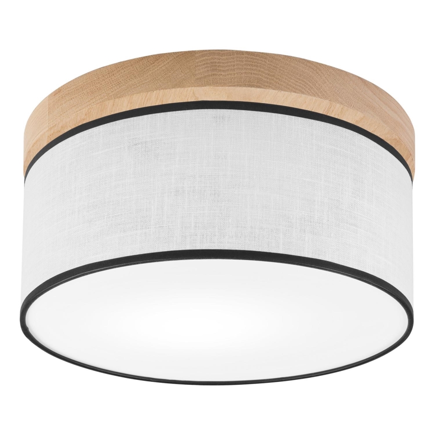 Brilagi - Griestu lampa BELLADONNA 1xE27/15W/230V d. 30 cm balta/ozols