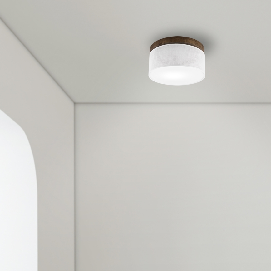 Brilagi - Griestu lampa BELLADONNA 1xE27/15W/230V d. 30 cm balta/ozols