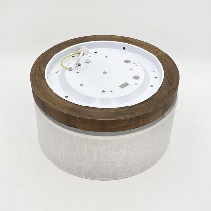 Brilagi - Griestu lampa BELLADONNA 1xE27/15W/230V d. 30 cm balta/ozols