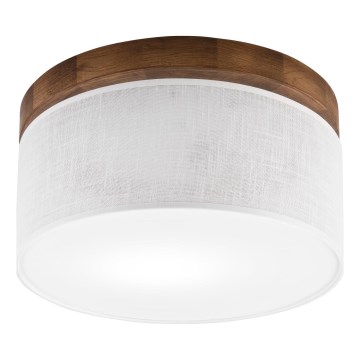 Brilagi - Griestu lampa BELLADONNA 1xE27/15W/230V d. 30 cm balta/ozols ķirsis