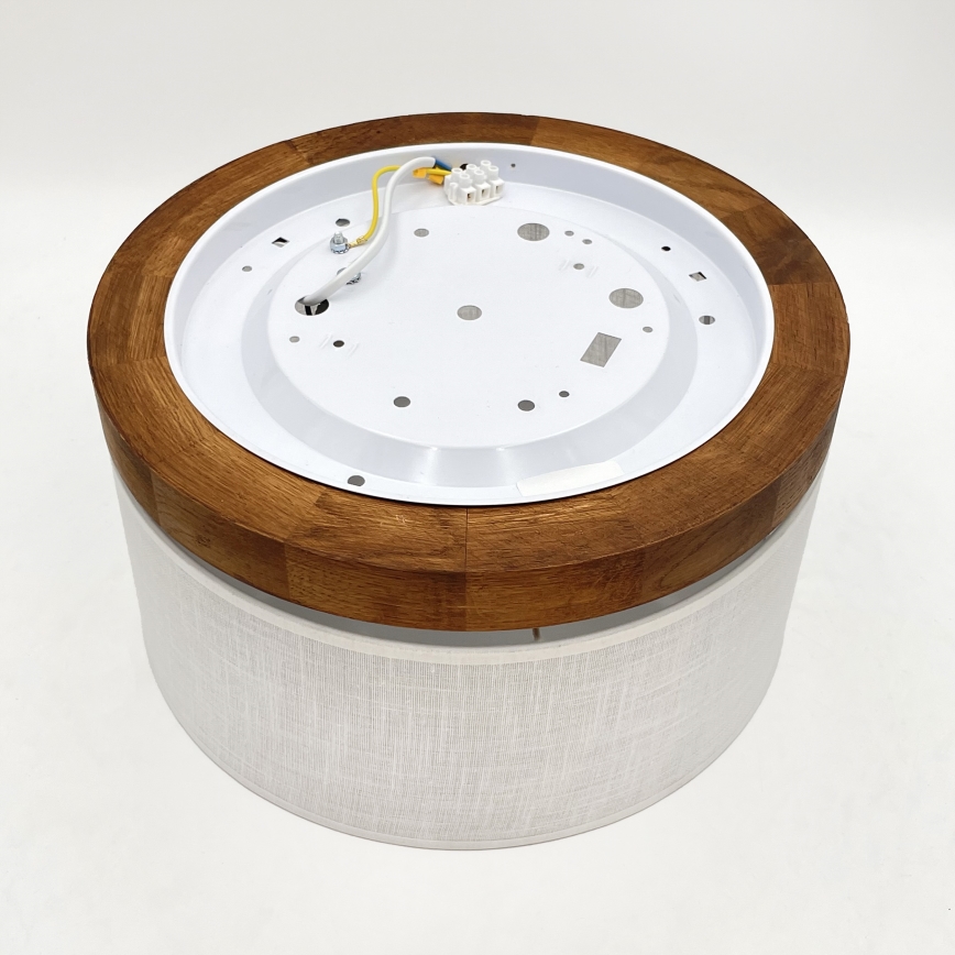 Brilagi - Griestu lampa BELLADONNA 1xE27/15W/230V d. 30 cm balta/ozols ķirsis