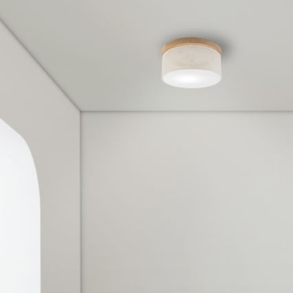 Brilagi - Griestu lampa BELLADONNA 1xE27/15W/230V d. 30 cm krēmkrāsa/ozols