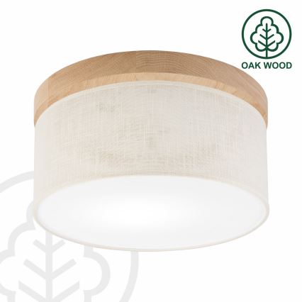 Brilagi - Griestu lampa BELLADONNA 1xE27/15W/230V d. 30 cm krēmkrāsa/ozols