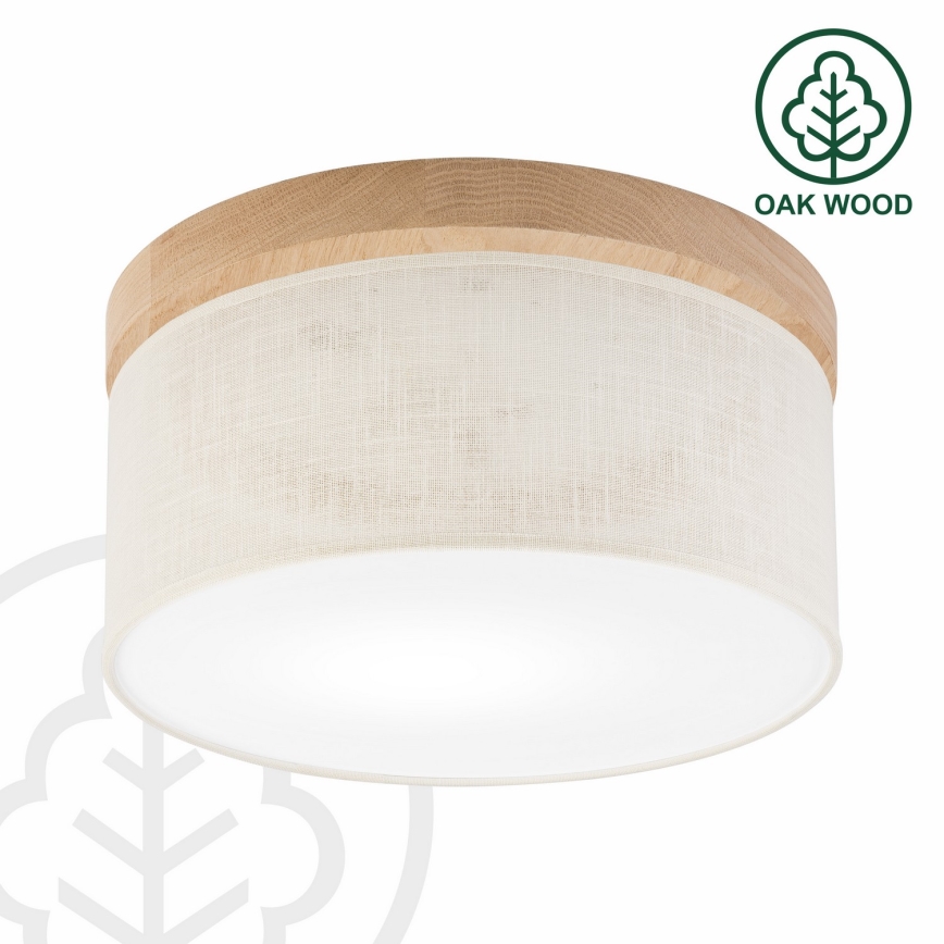Brilagi - Griestu lampa BELLADONNA 1xE27/15W/230V d. 30 cm krēmkrāsa/ozols