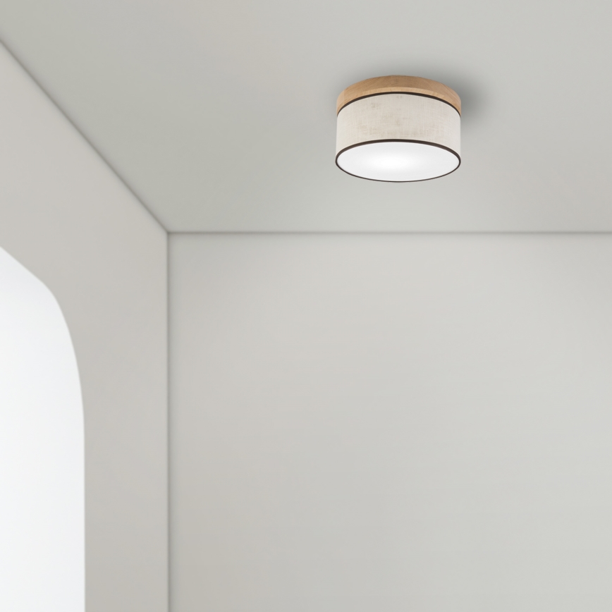 Brilagi - Griestu lampa BELLADONNA 1xE27/15W/230V d. 30 cm krēmkrāsa/ozols
