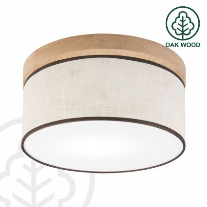 Brilagi - Griestu lampa BELLADONNA 1xE27/15W/230V d. 30 cm krēmkrāsa/ozols