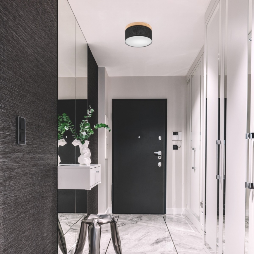 Brilagi - Griestu lampa BELLADONNA 1xE27/15W/230V d. 30 cm melna/priede
