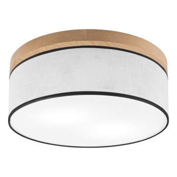 Brilagi - Griestu lampa BELLADONNA 2xE27/15W/230V d. 40 cm balta/ozols
