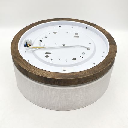 Brilagi - Griestu lampa BELLADONNA 2xE27/15W/230V d. 40 cm balta/ozols