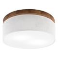 Brilagi - Griestu lampa BELLADONNA 2xE27/15W/230V d. 40 cm balta/ozols ķirsis