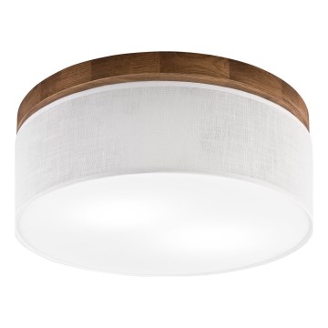 Brilagi - Griestu lampa BELLADONNA 2xE27/15W/230V d. 40 cm balta/ozols ķirsis