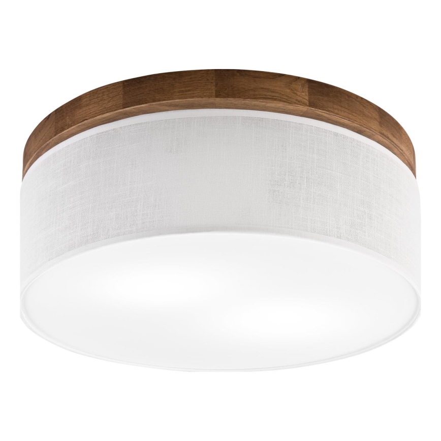 Brilagi - Griestu lampa BELLADONNA 2xE27/15W/230V d. 40 cm balta/ozols ķirsis