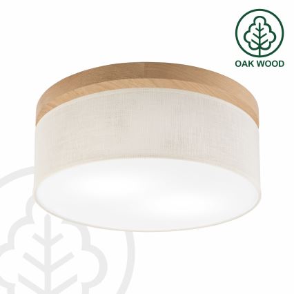 Brilagi - Griestu lampa BELLADONNA 2xE27/15W/230V d. 40 cm krēmkrāsa/ozols