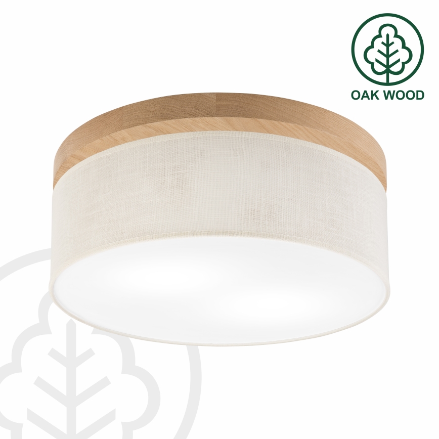 Brilagi - Griestu lampa BELLADONNA 2xE27/15W/230V d. 40 cm krēmkrāsa/ozols