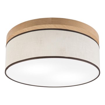 Brilagi - Griestu lampa BELLADONNA 2xE27/15W/230V d. 40 cm krēmkrāsa/ozols