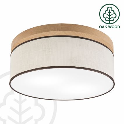 Brilagi - Griestu lampa BELLADONNA 2xE27/15W/230V d. 40 cm krēmkrāsa/ozols