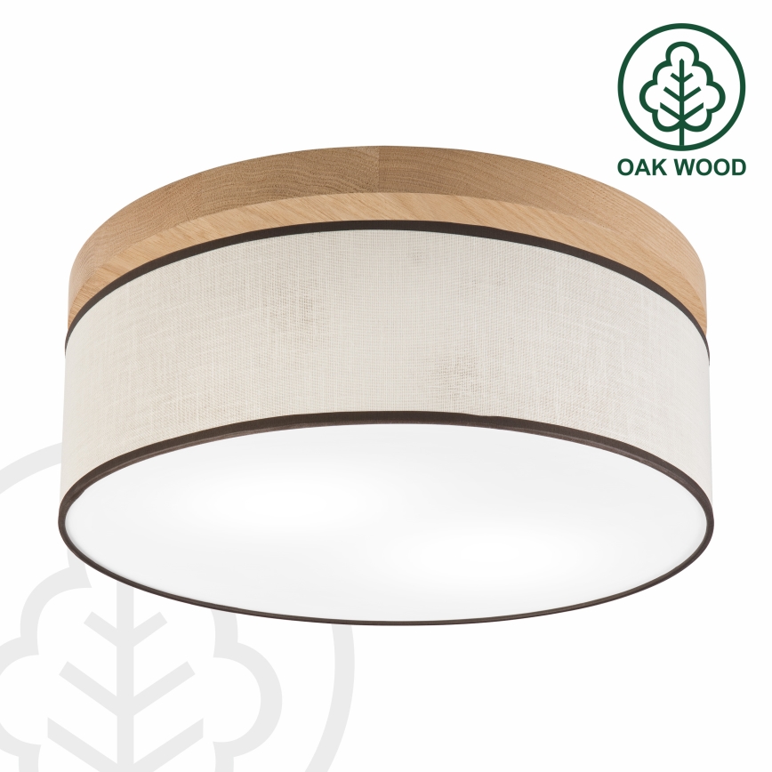 Brilagi - Griestu lampa BELLADONNA 2xE27/15W/230V d. 40 cm krēmkrāsa/ozols