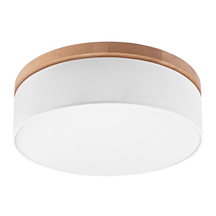 Brilagi - Griestu lampa BELLADONNA 3xE27/15W/230V d. 50 cm balta/ozolkoks