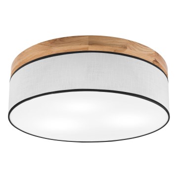 Brilagi - Griestu lampa BELLADONNA 3xE27/15W/230V d. 50 cm balta/ozols