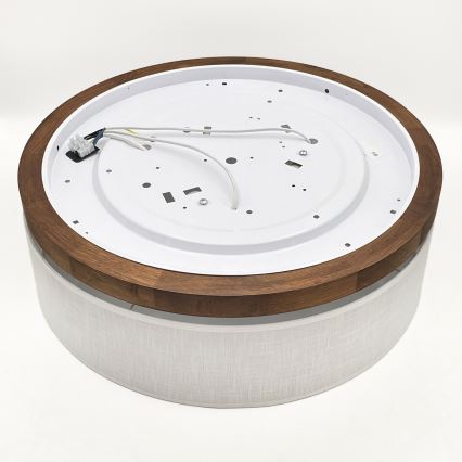 Brilagi - Griestu lampa BELLADONNA 3xE27/15W/230V d. 50 cm balta/ozols ķirsis